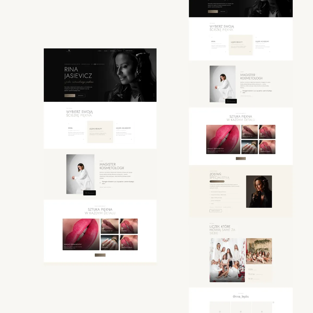 Realizacja strony internetowej dla salonu beauty - projekt 11