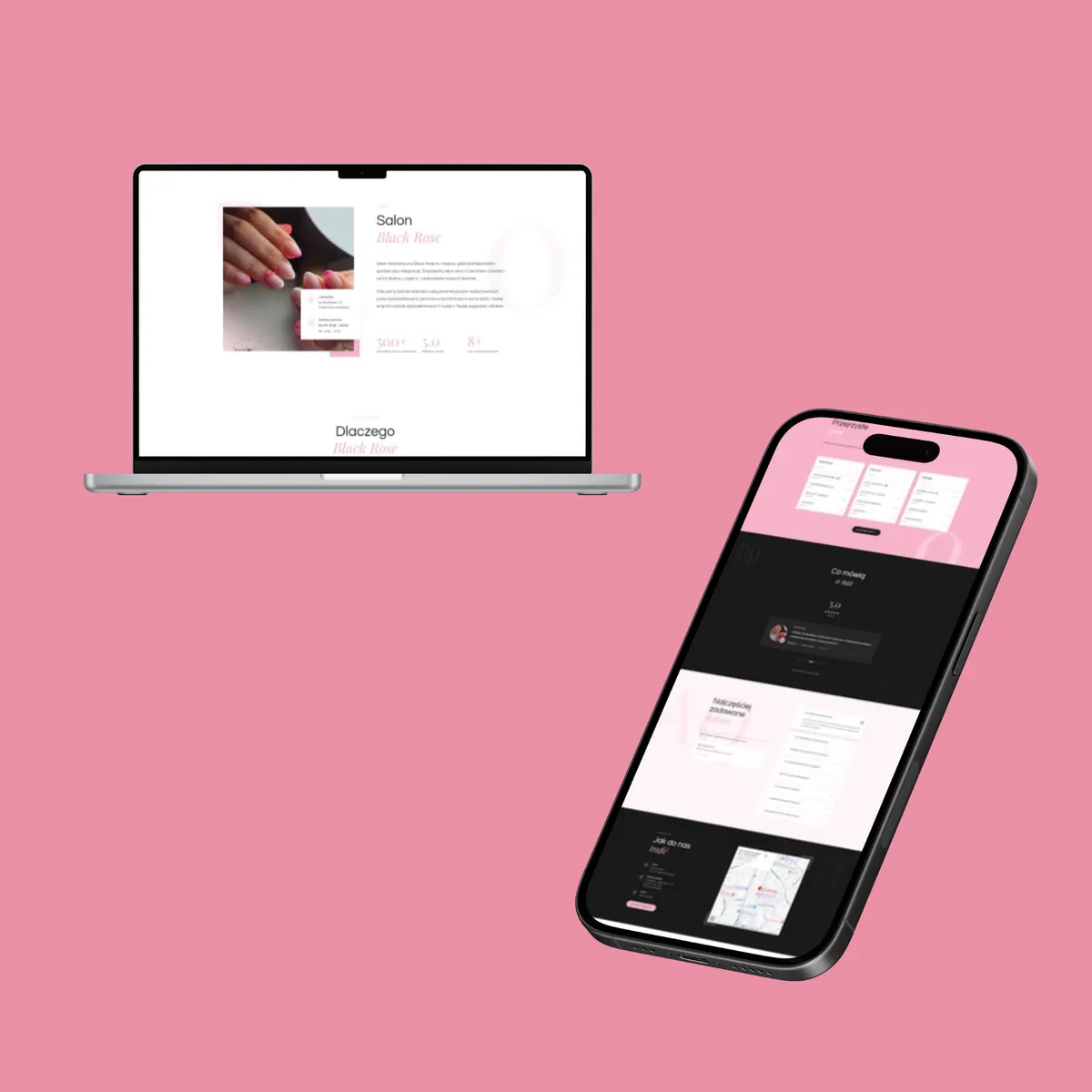 Realizacja strony internetowej dla salonu beauty - projekt 2