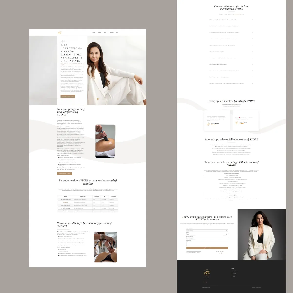 Realizacja strony internetowej dla salonu beauty - projekt 3