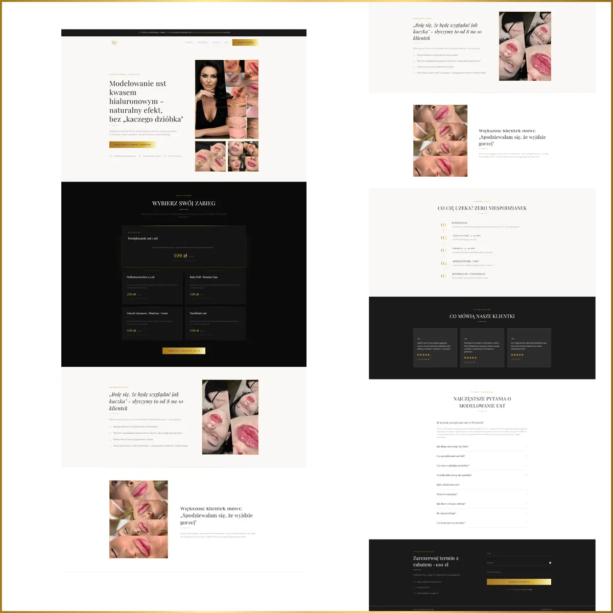 Realizacja strony internetowej dla salonu beauty - projekt 5