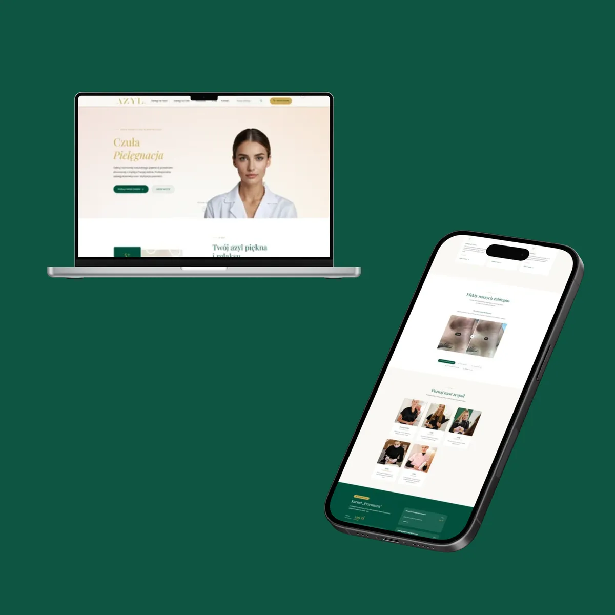 Realizacja strony internetowej dla salonu beauty - projekt 8