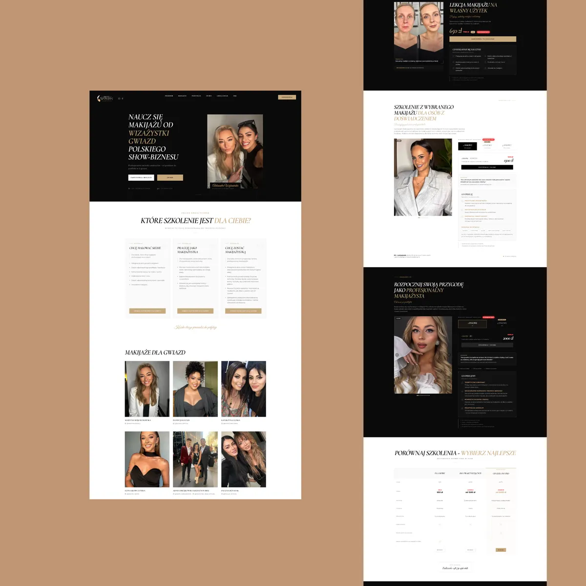 Realizacja strony internetowej dla salonu beauty - projekt 9