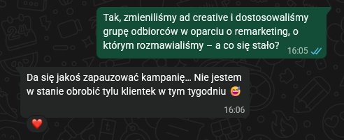 Opinia klientki